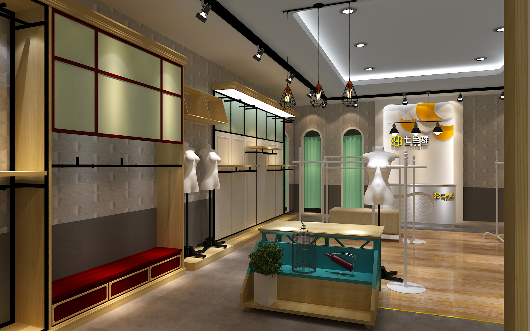 七色群官方店展柜定制(圖1) 七色群官方店展柜定制(圖1)