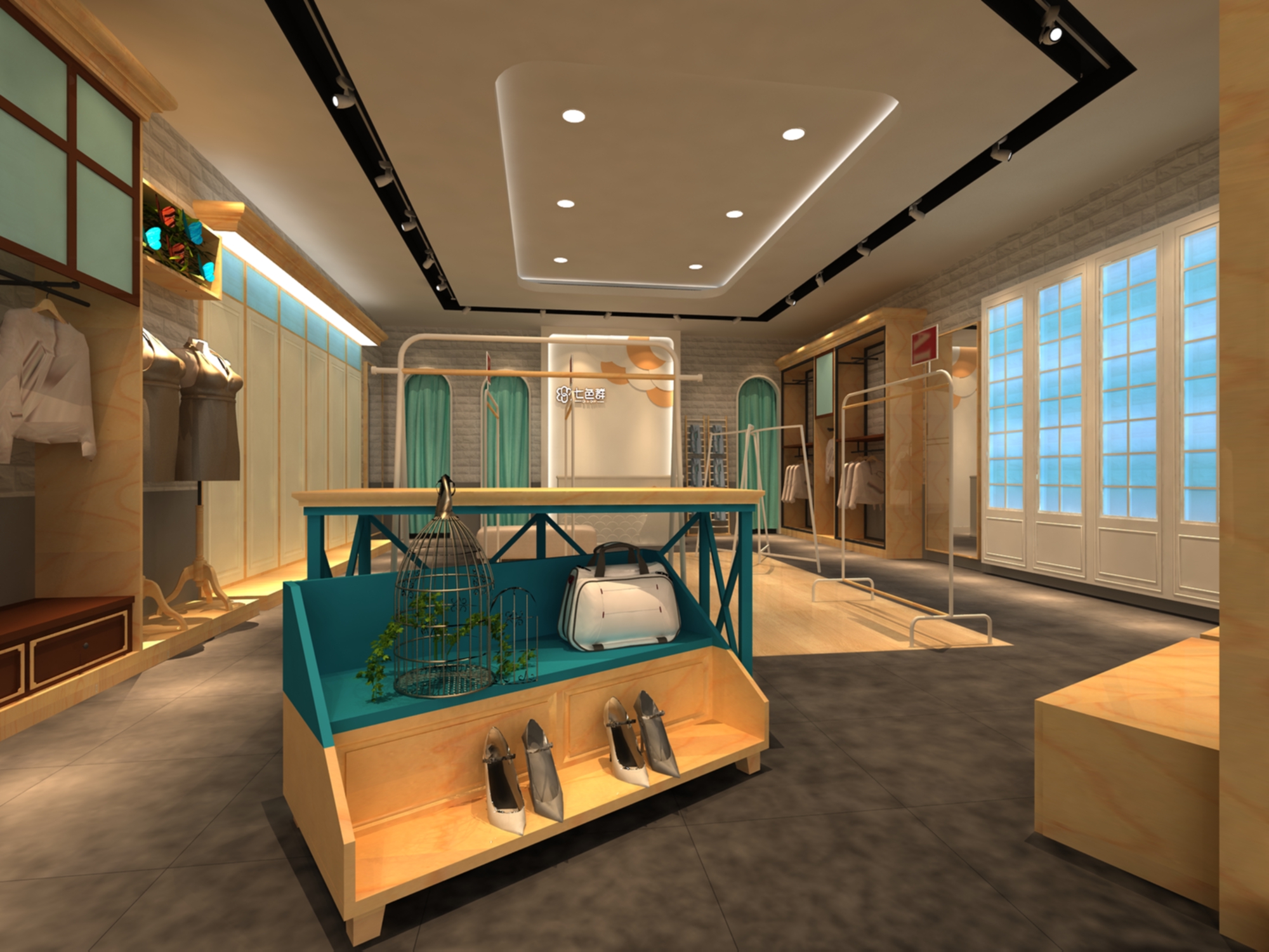 服裝展柜設計要求有特色、獨特、新穎(圖1) 服裝展柜設計要求有特色、獨特、新穎(圖1)