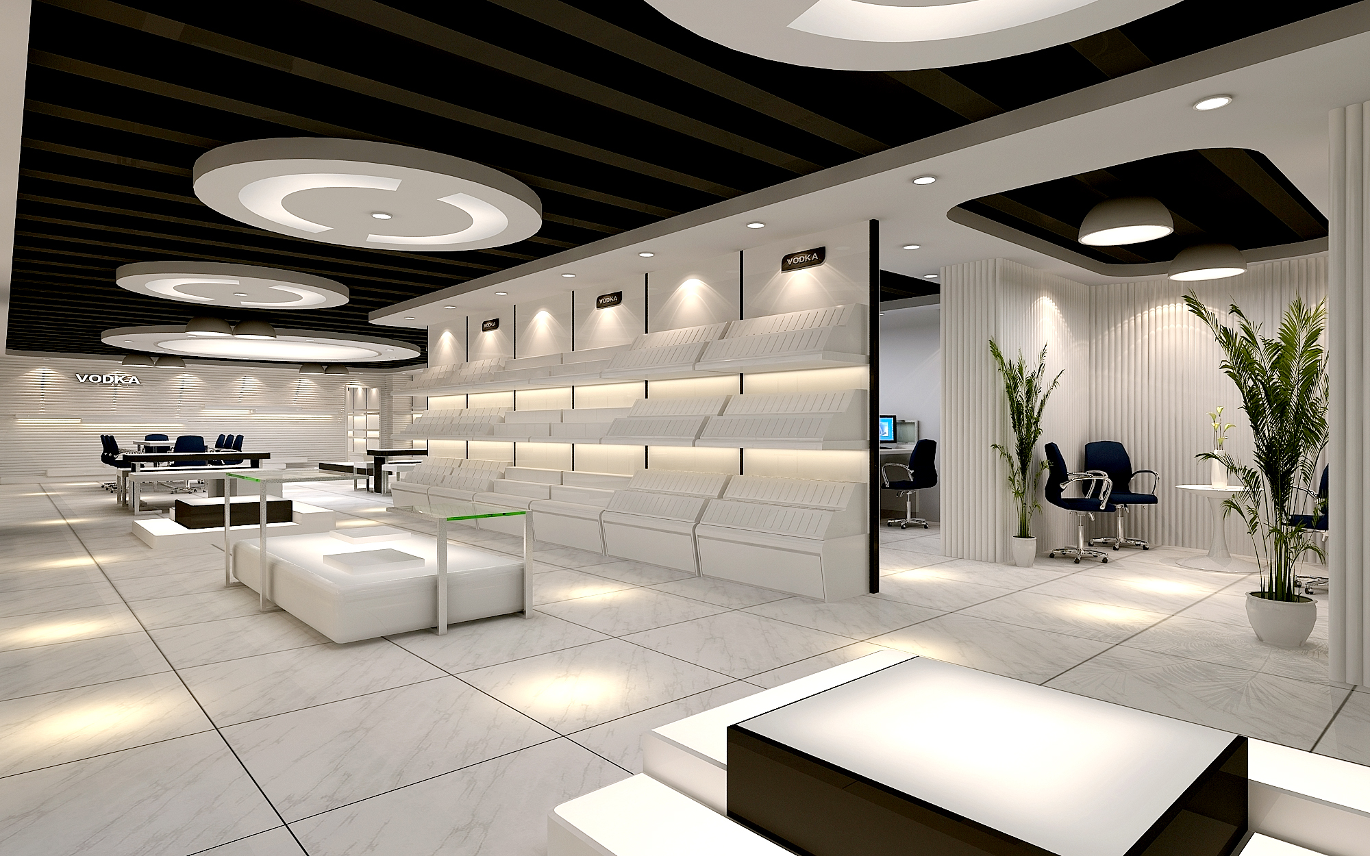 馬度加VODKA 展柜設(shè)計定做(圖1)
