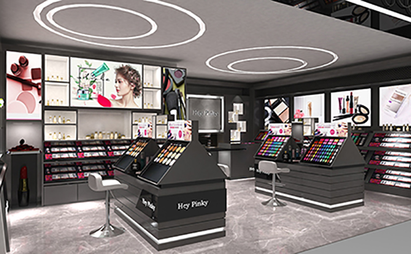 3CE化妝品展柜彩妝展柜設計(圖1) 3CE化妝品展柜彩妝展柜設計(圖1)