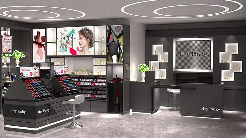 3CE化妝品展柜彩妝展柜設計(圖2) 3CE化妝品展柜彩妝展柜設計(圖2)