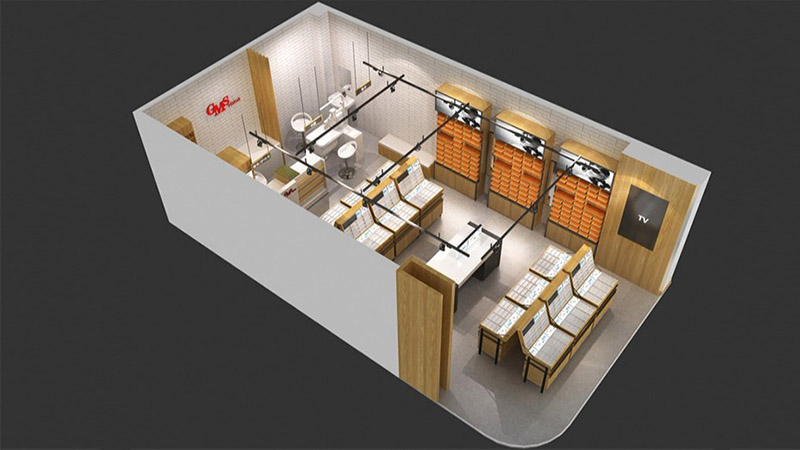 眼鏡展廳 GMS展柜設(shè)計(jì)方案(圖1)