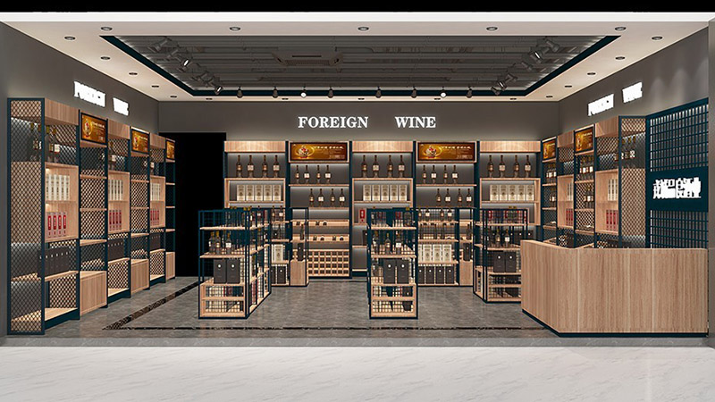 紅酒屋展柜裝修設計方案(圖1) 紅酒屋展柜裝修設計方案(圖1)
